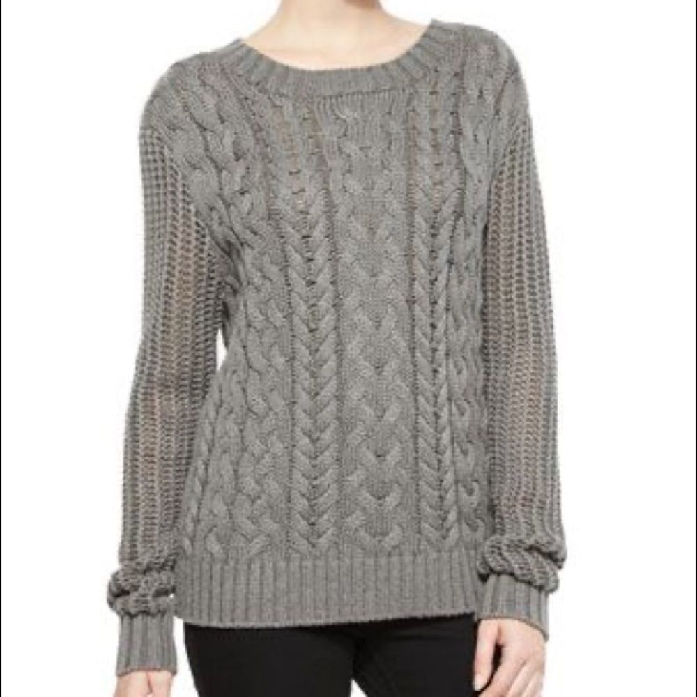 FRAME | Cable Knit Crew Neck Sweater